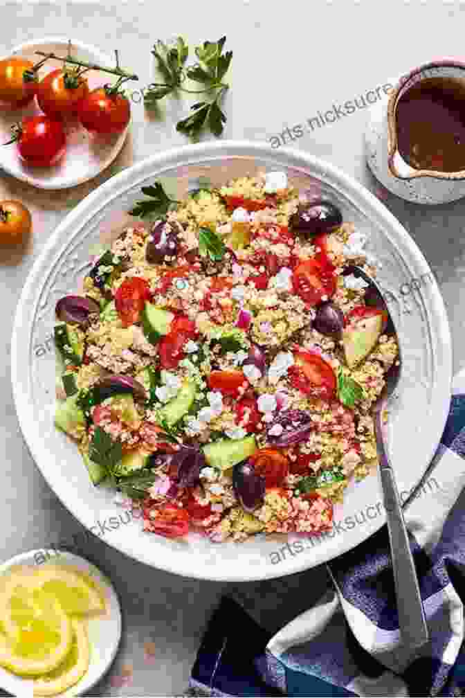 A Bowl Of Quinoa Salad With Vegetables, Feta Cheese, And Dressing The Healthy Cookbook For Teens: 100 Fast Easy Delicious Recipes