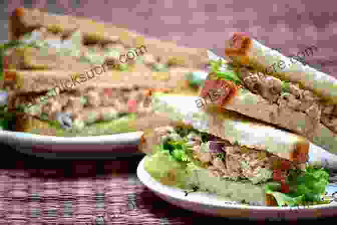 A Photo Of A Tuna Salad Sandwich On Whole Wheat Bread The Vegan Athlete S Cookbook: Protein Rich Recipes To Train Recover And Perform