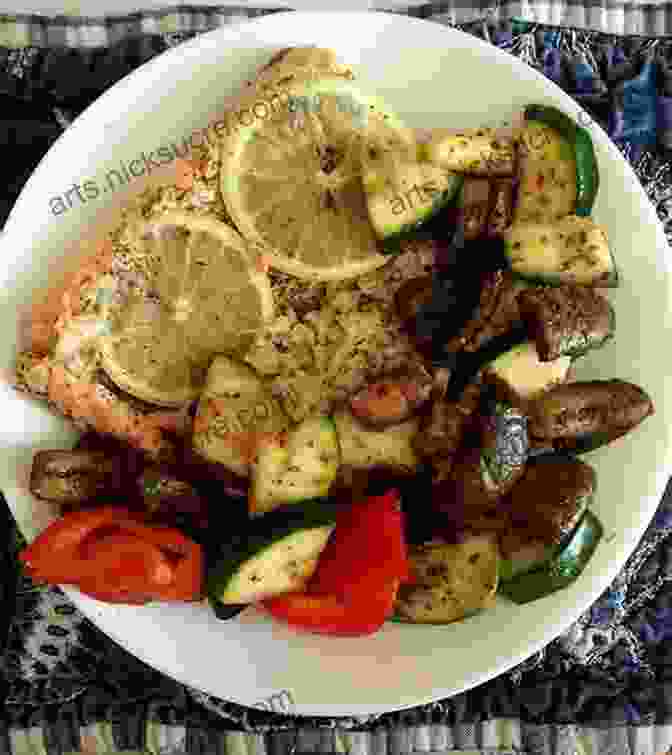 A Photo Of Grilled Salmon With Roasted Vegetables And Brown Rice The Vegan Athlete S Cookbook: Protein Rich Recipes To Train Recover And Perform