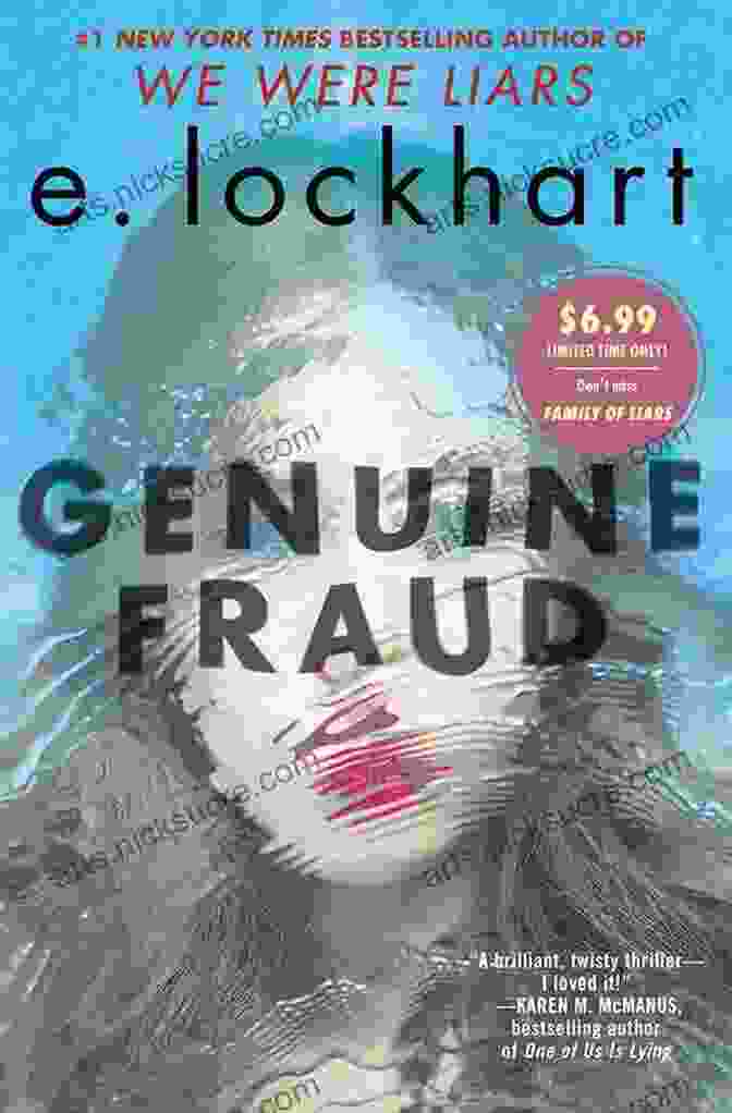 A Photograph Of The Front Cover Of Genuine Fraud By John Lockhart, Featuring A Close Up Of A Man's Face, Obscured By A Black Shadow. Genuine Fraud E Lockhart