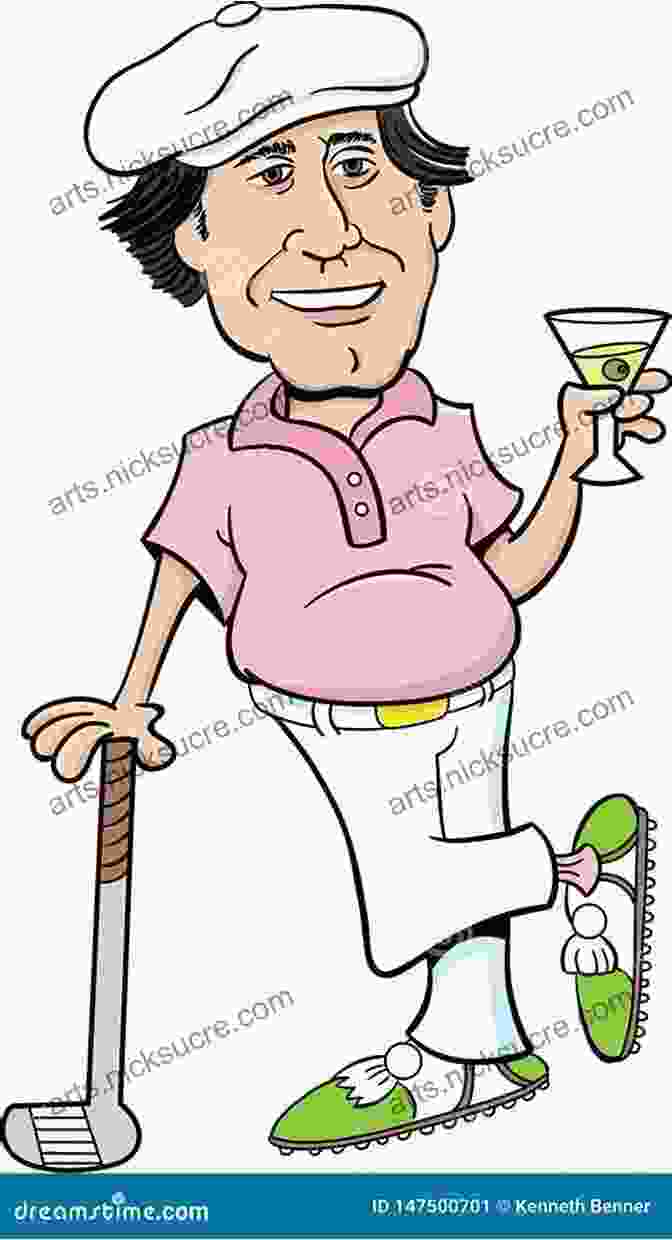 Cartoon Illustration Of A Golfer Standing On The Tee Box, Surrounded By Lush Greenery, Their Gaze Fixed On The Horizon, A Sense Of Anticipation And Excitement Hanging In The Air. Golf Game Colorful Cartoon Illustrations