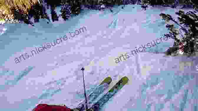 Skier Descending A Steep Chute During The Challenging Storm Peak Traverse In Steamboat Springs. Backcountry Ski Snowboard Routes: Colorado