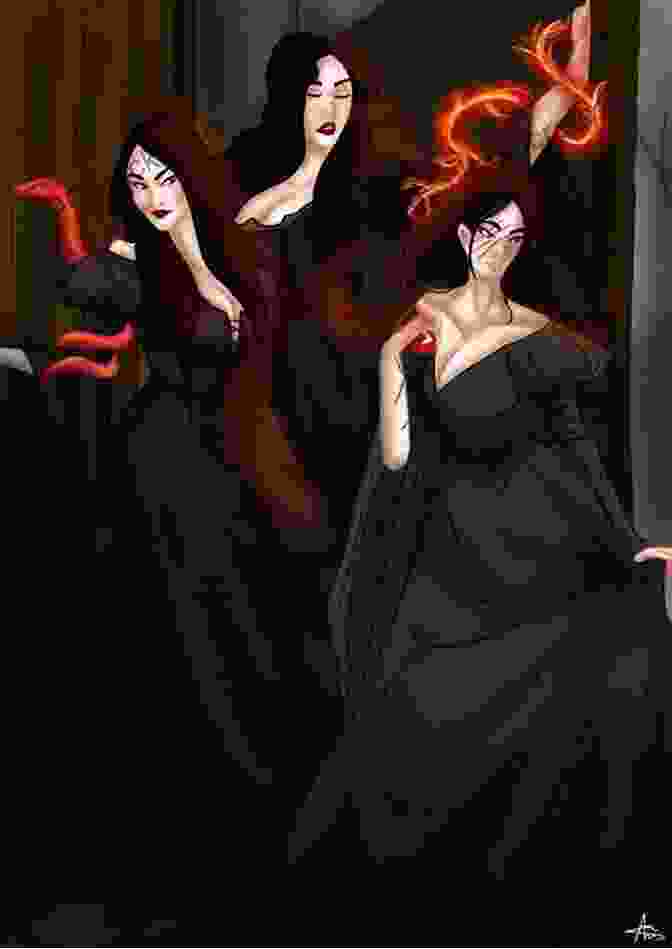 Three Young Women, Arsinoe, Katharine, And Mirabella, Standing Together In A Field, Their Hands Clasped. Three Dark Crowns Kendare Blake